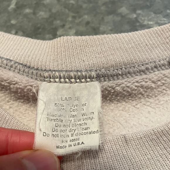 Vintage Christmas Sweatshirt Mens Large USA I Can Bearly Wait Til Bear Tree 90s - Picture 5 of 10